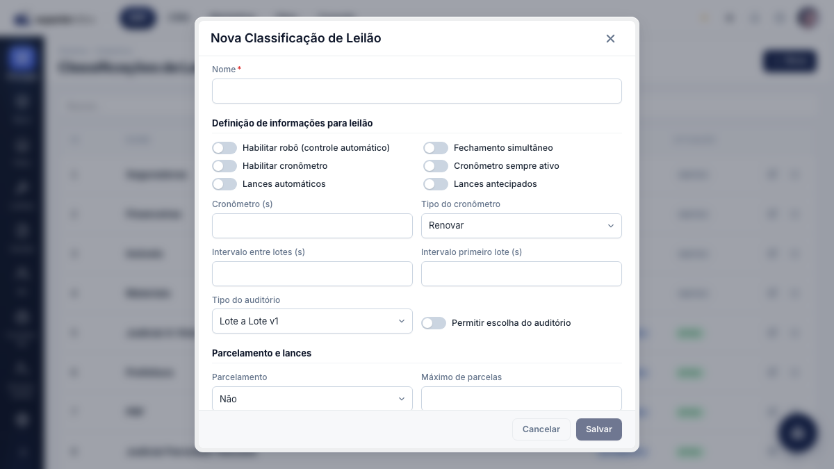 Nova classificação