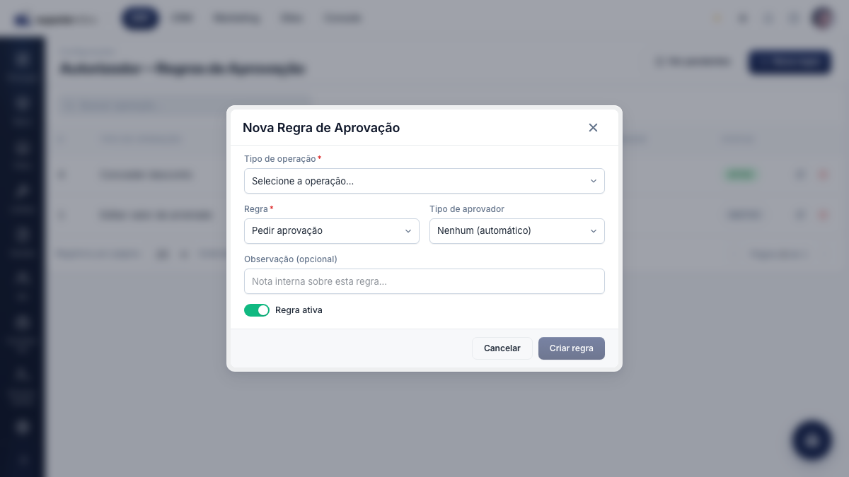 Nova regra de aprovação