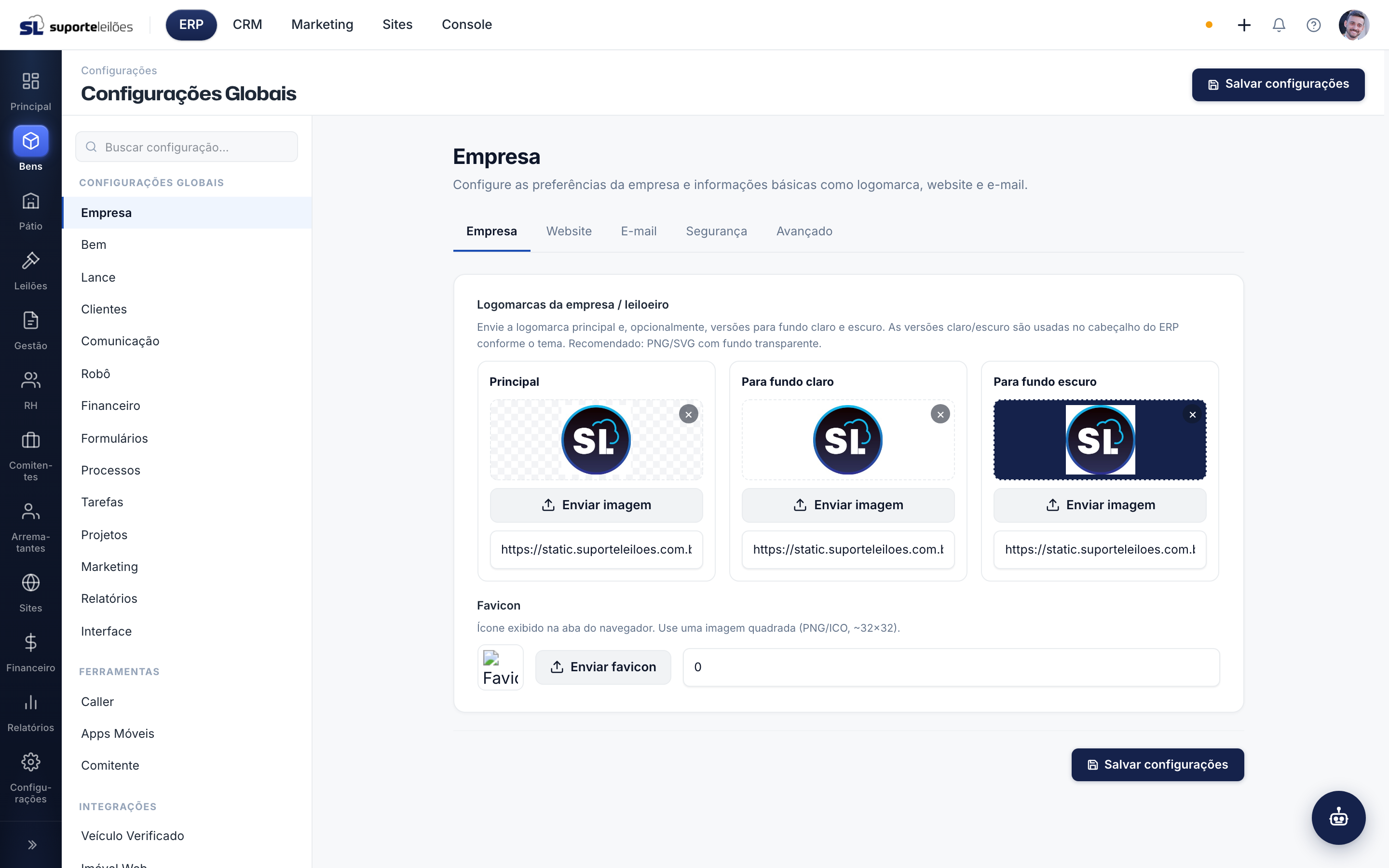 Logomarcas da empresa