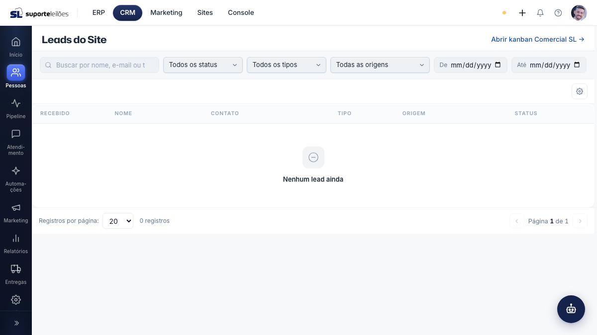 Leads do Site