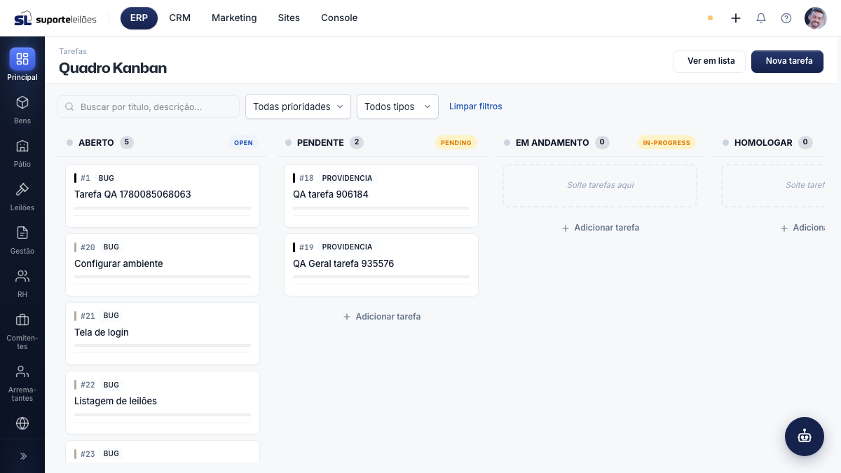 Quadro Kanban