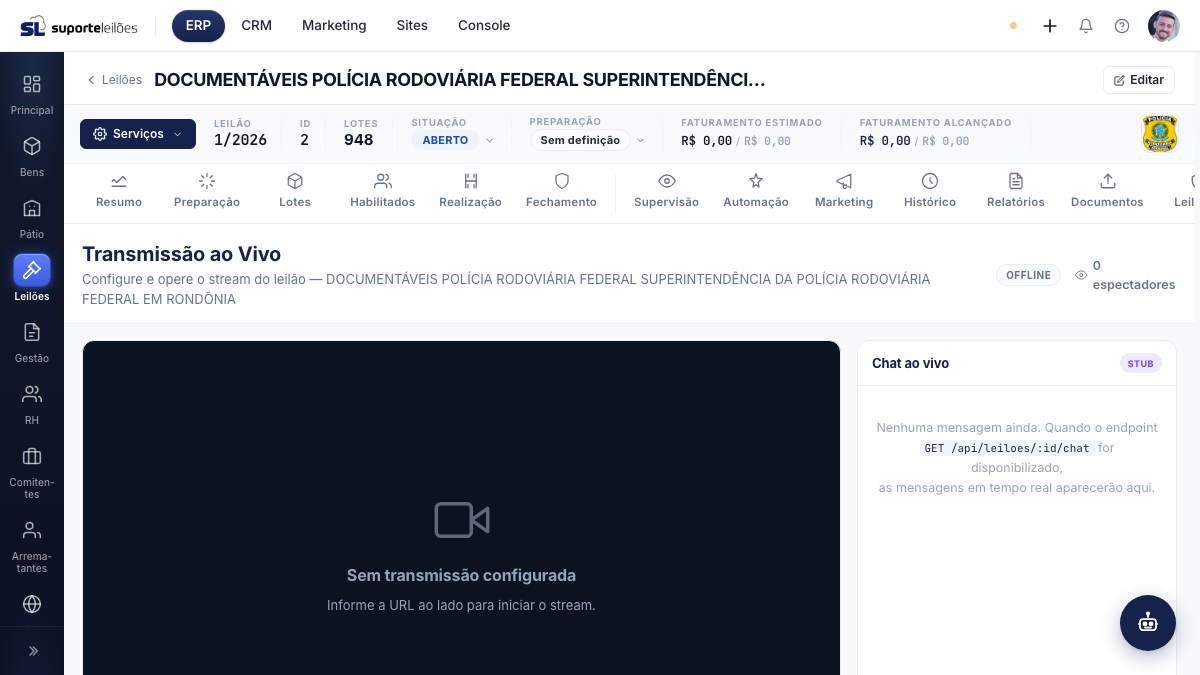 Transmissão ao Vivo